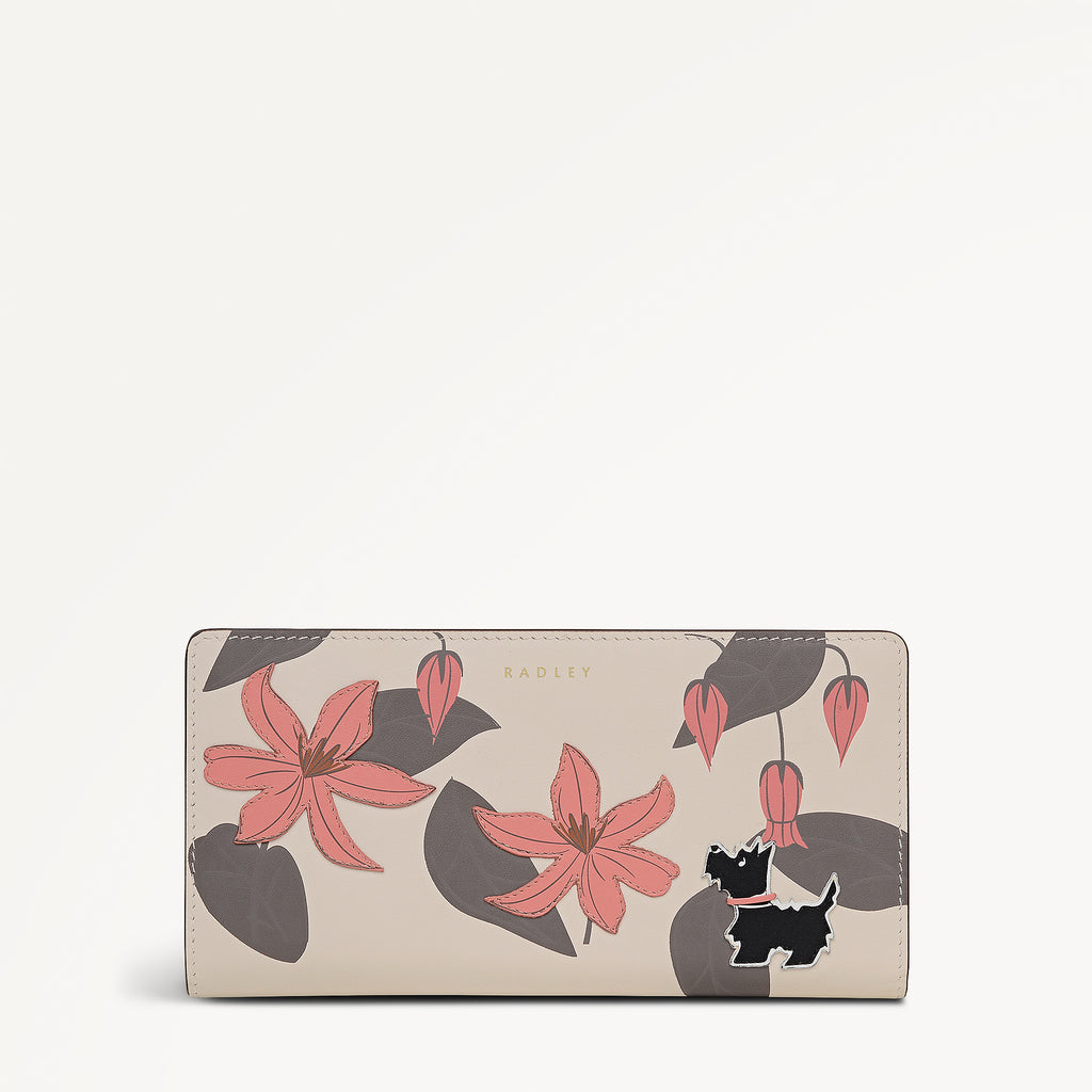 PRETTY PETALS LARGE BIFOLD WALLET SALT