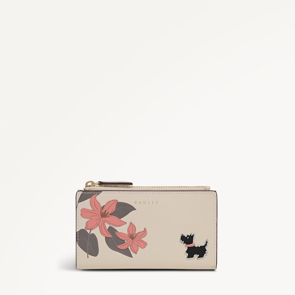PRETTY PETALS MEDIUM ZIPTOP wallet SALT