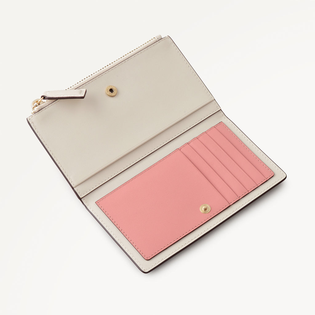 PRETTY PETALS MEDIUM ZIPTOP wallet SALT