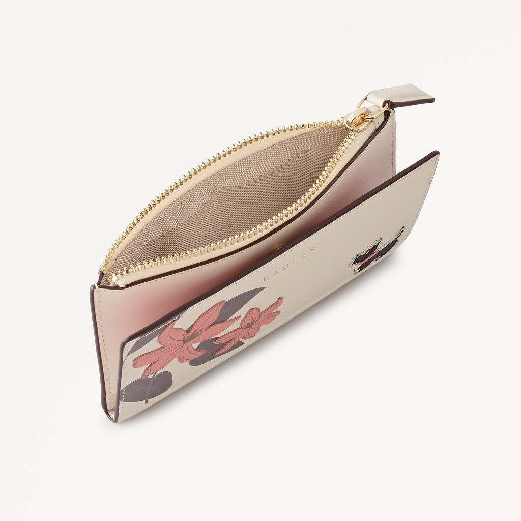 PRETTY PETALS MEDIUM ZIPTOP wallet SALT