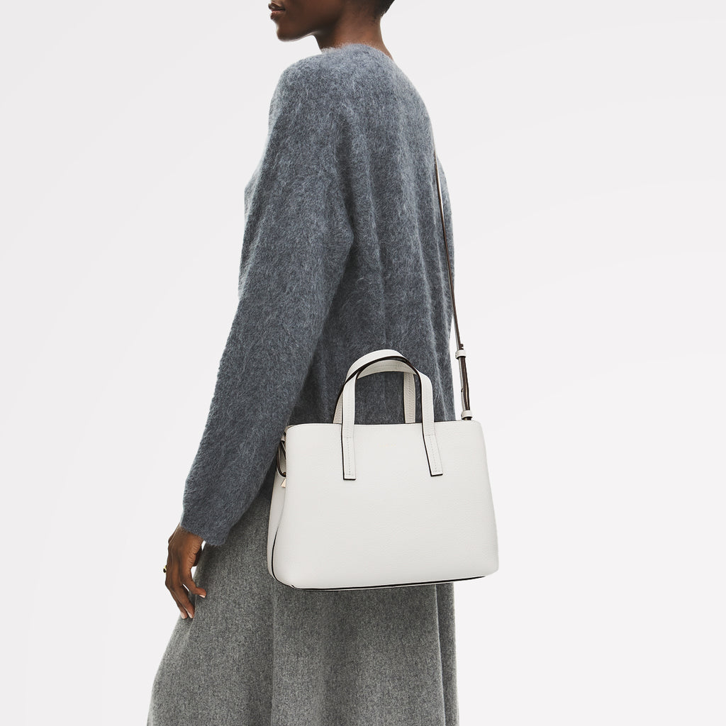 Dukes Place Medium Ziptop Satchel Chalk - 113374