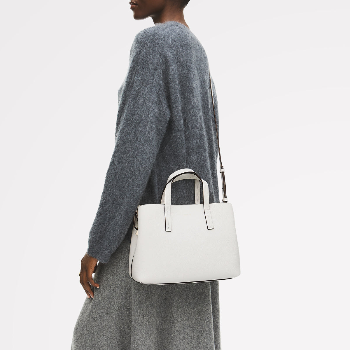 Dukes Place Medium Ziptop Satchel Chalk - 113374