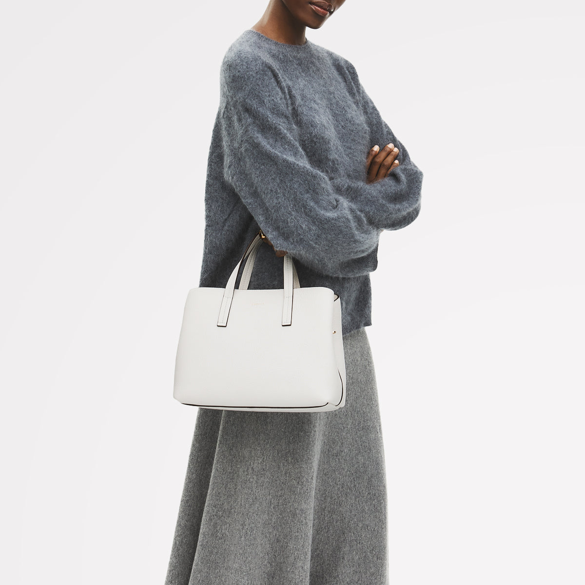 Dukes Place Medium Ziptop Satchel Chalk - 113374