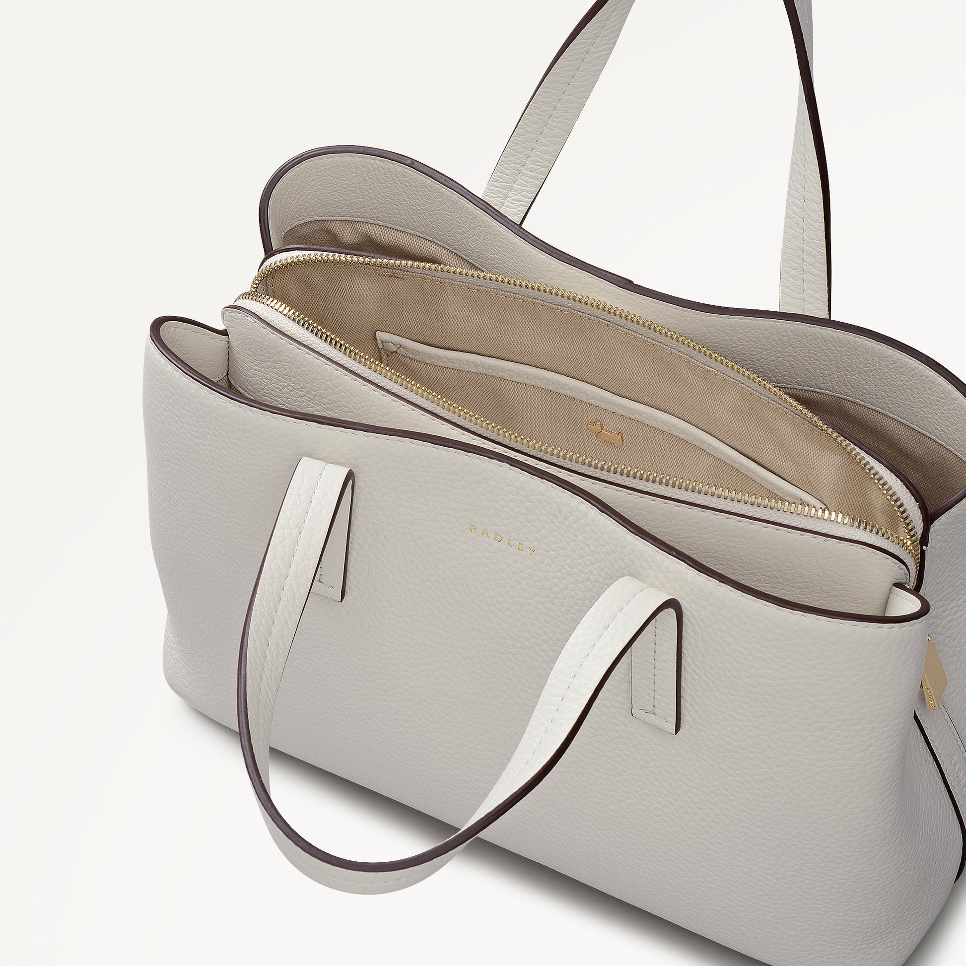 Dukes Place Medium Ziptop Satchel Chalk - 113374