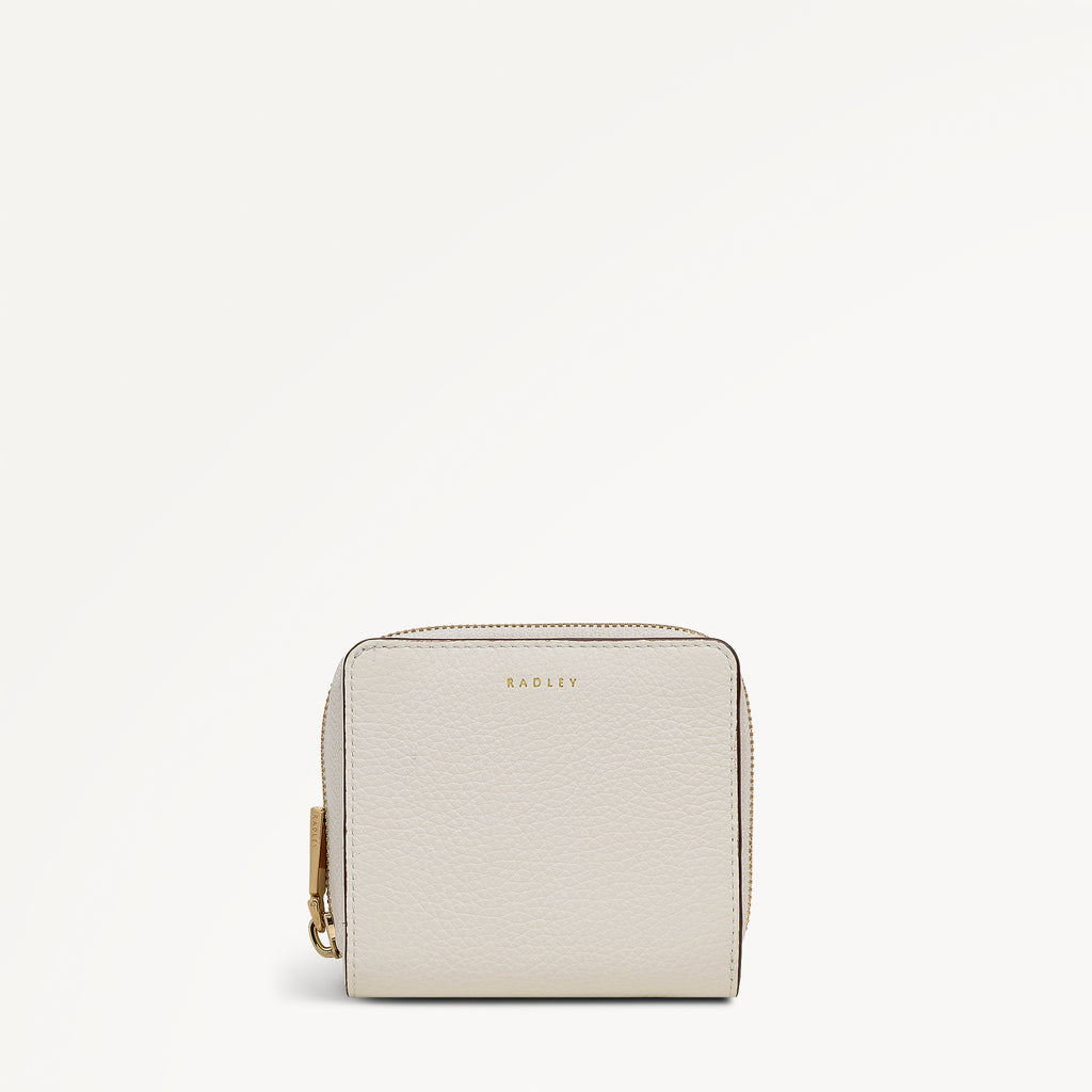 Dukes Place Leather Medium Zip Around wallet in Chalk  - 113375