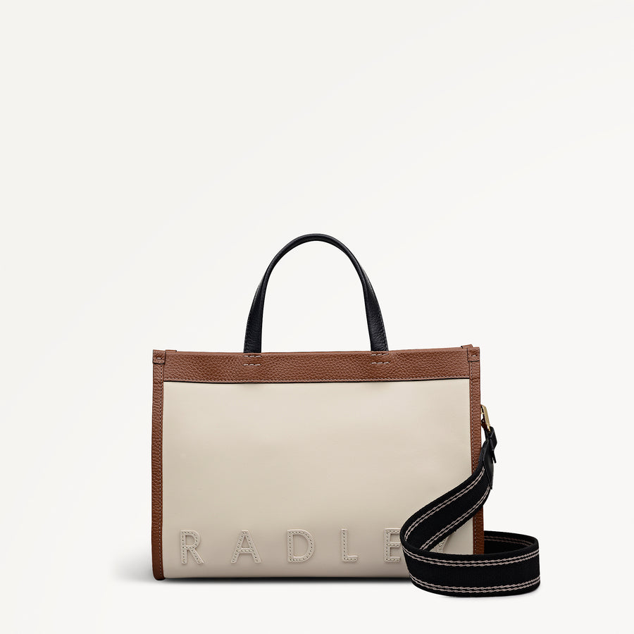 Alba Place - Colourblock Small Ziptop Satchel  Salt - 113404