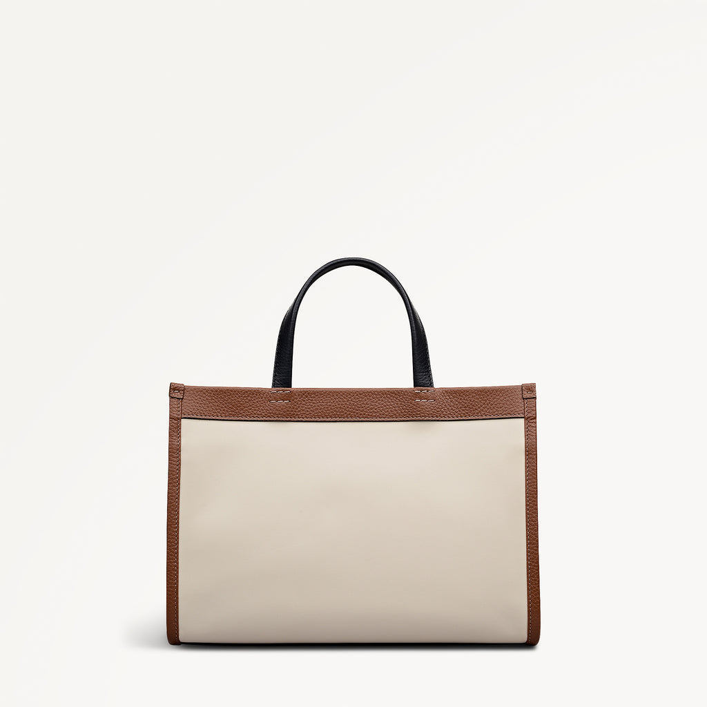 Alba Place - Colourblock Small Ziptop Satchel  Salt - 113404