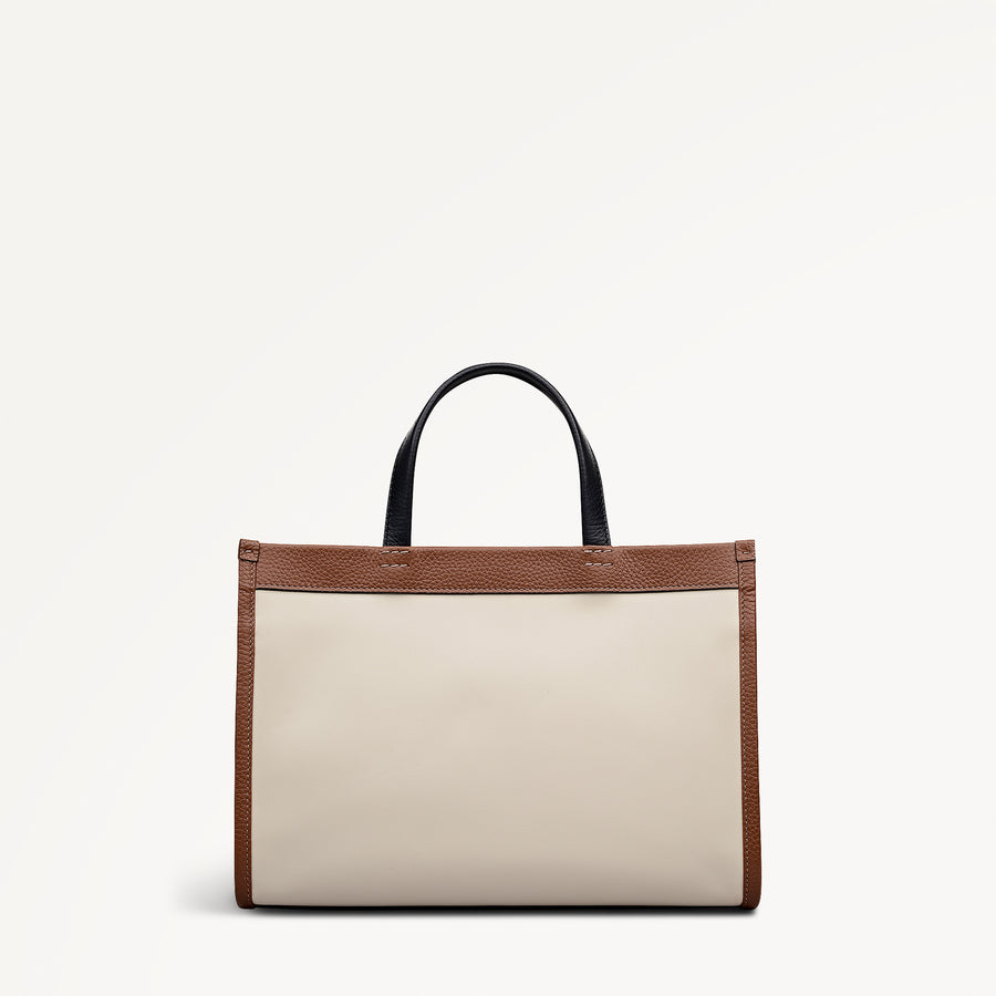 Alba Place - Colourblock Small Ziptop Satchel  Salt - 113404