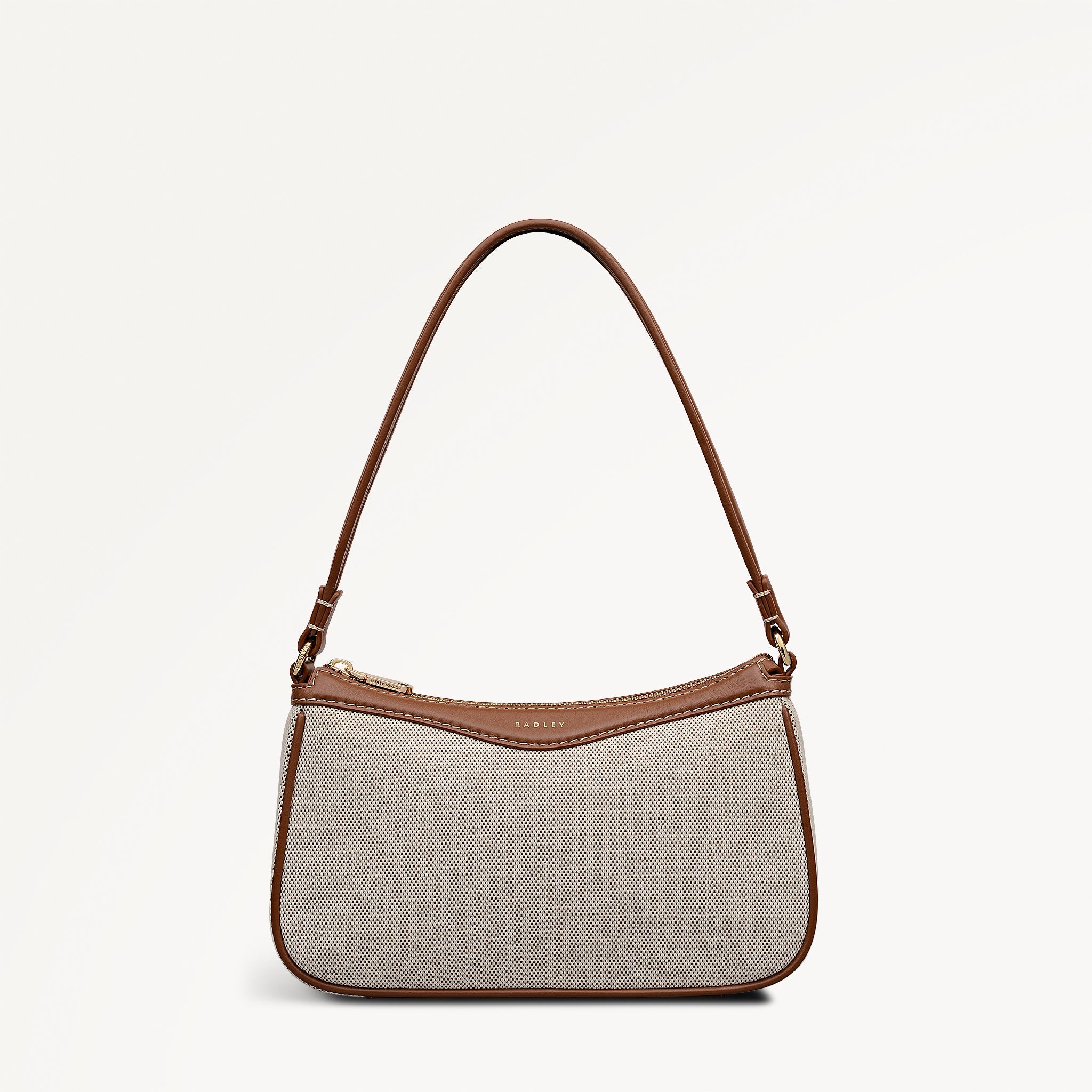 Albany Avenue - Canvas Medium Ziptop Shoulder Natural - 113406