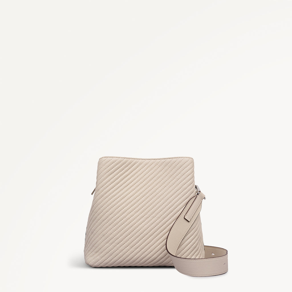 DUKES PLACE - QUILT MEDIUM COMPARTMENT CROSS BODY SALT