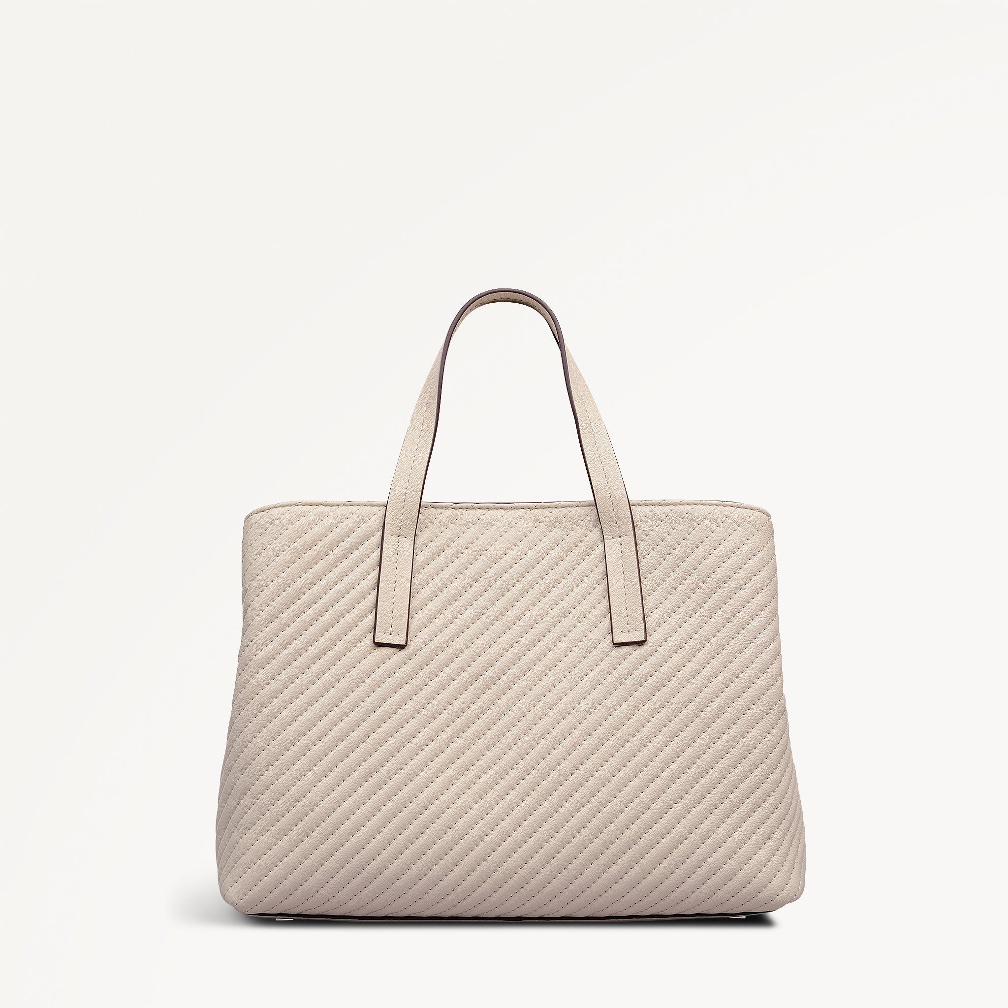 DUKES PLACE - QUILT MEDIUM ZIPTOP Satchel SALT