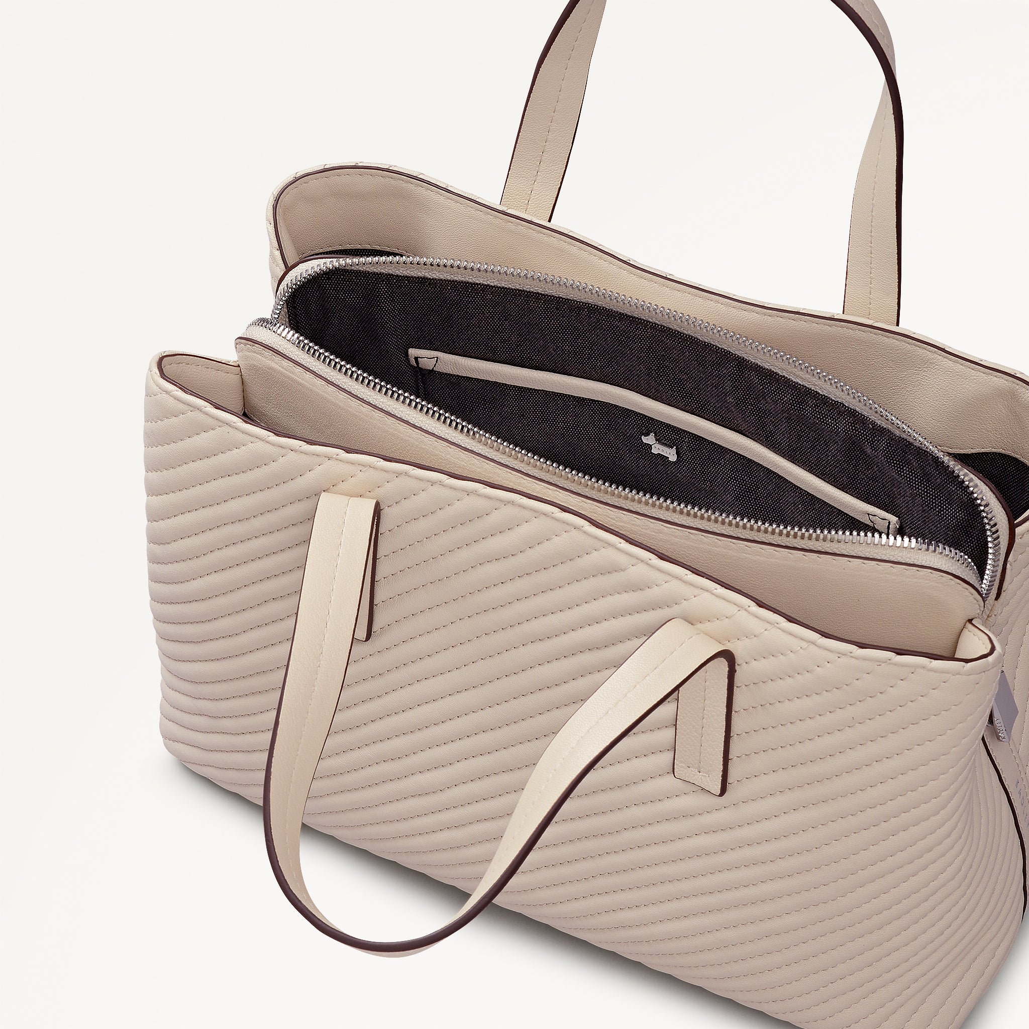 DUKES PLACE - QUILT MEDIUM ZIPTOP Satchel SALT