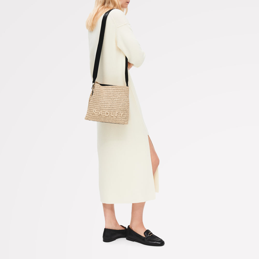 Dukes Place - Raffia Medium Compartment Cross Body Natural - 113448