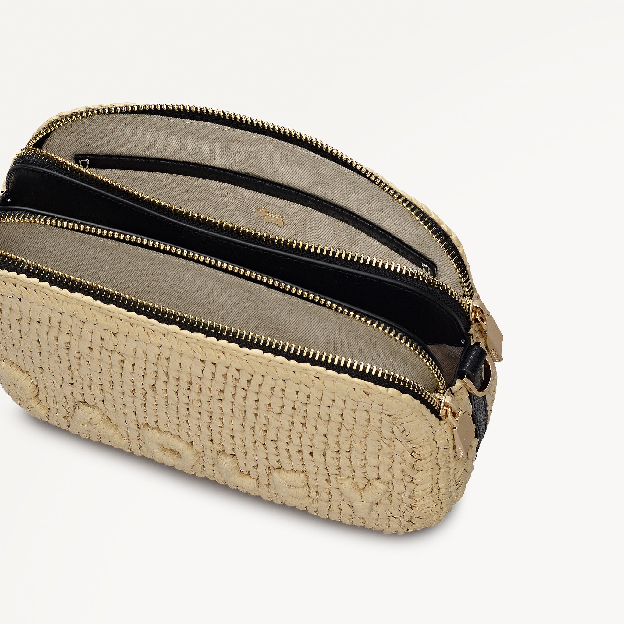 バッグ 1234 Michael Kors Jana XS Crochet Straw Fringe Top Handle Crossbody Bag