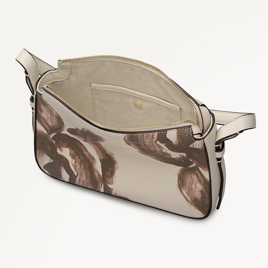 Oak Street -  Floral Small Ziptop Cross Body Salt - 113454