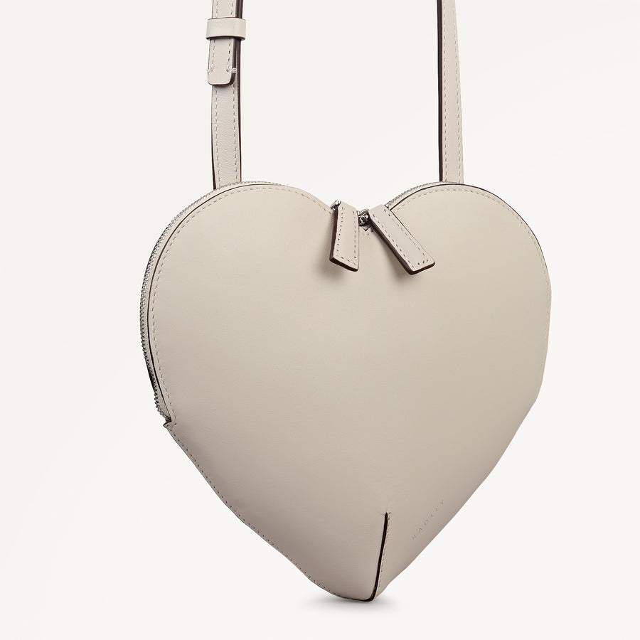 Heart Street Medium Ziptop Cross Body Salt -113459