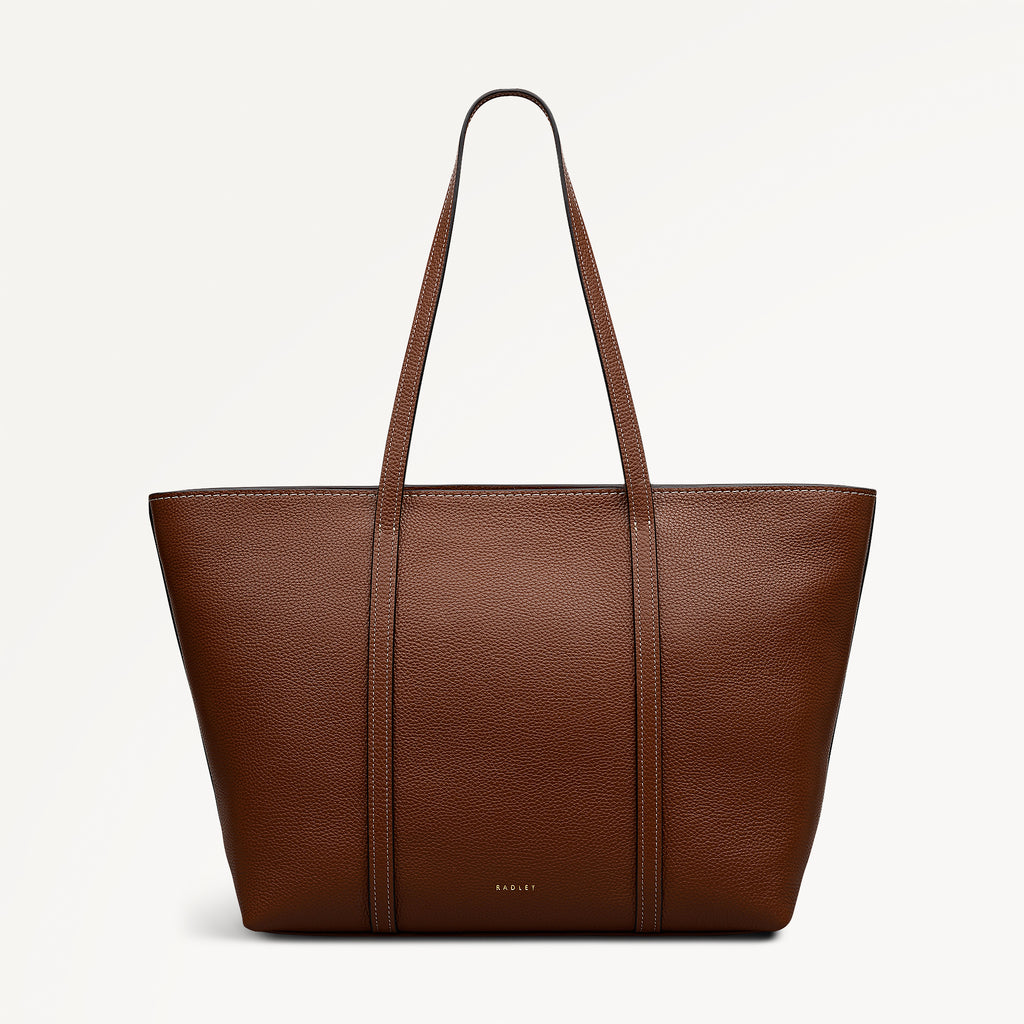 THE WEEKLY LARGE OPEN TOP TOTE COGNAC