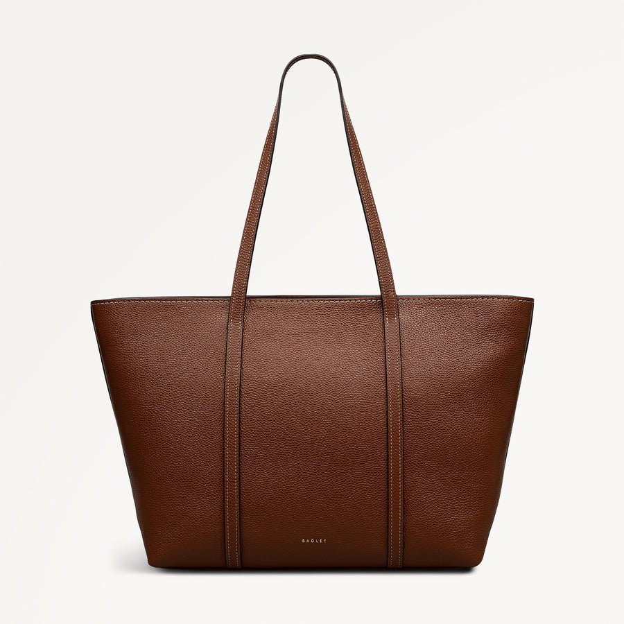 THE WEEKLY LARGE OPEN TOP TOTE COGNAC