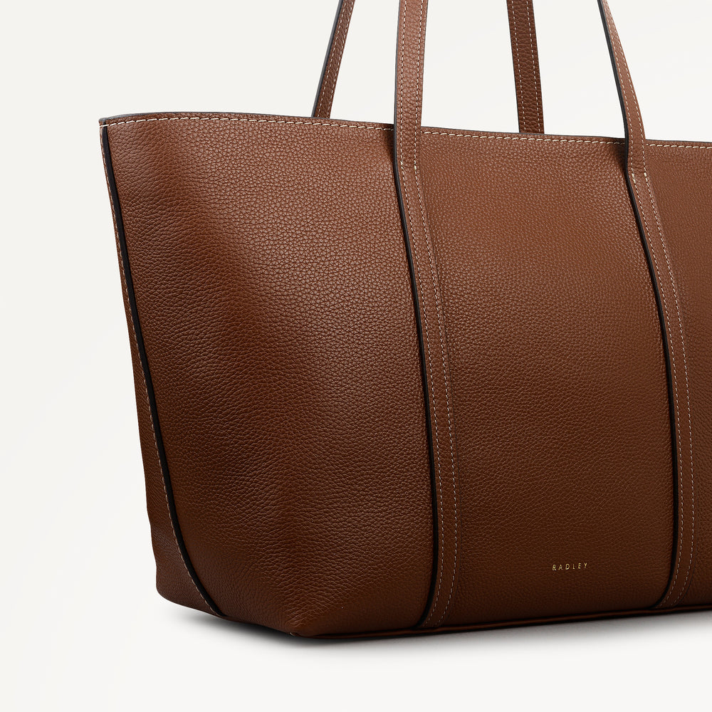 THE WEEKLY LARGE OPEN TOP TOTE COGNAC