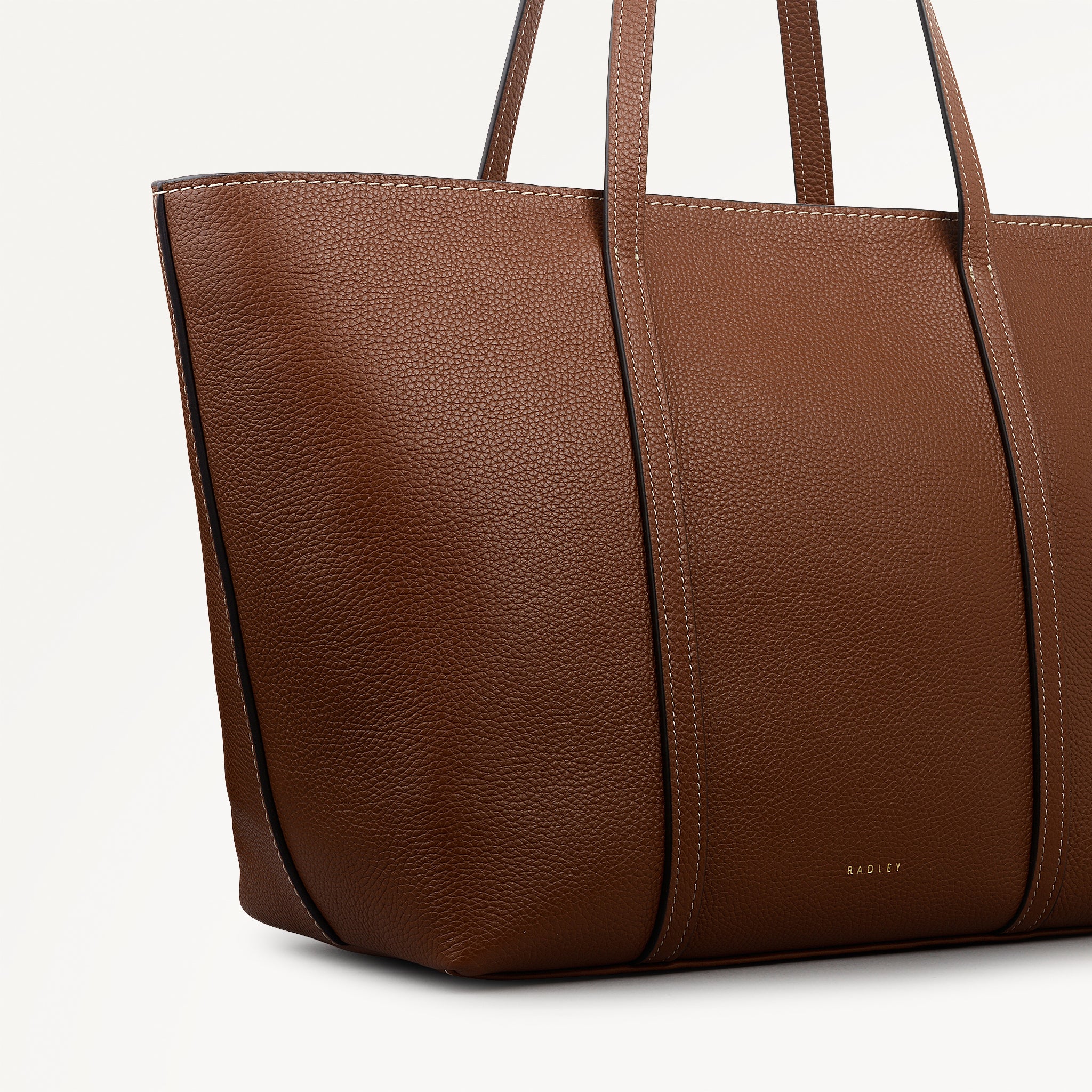 THE WEEKLY LARGE OPEN TOP TOTE COGNAC