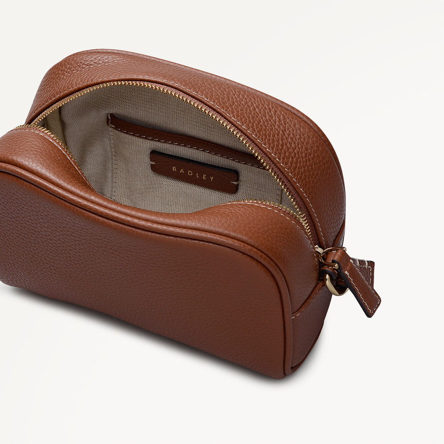 The Daily Small Zip Around Cross Body Cognac  - 113464