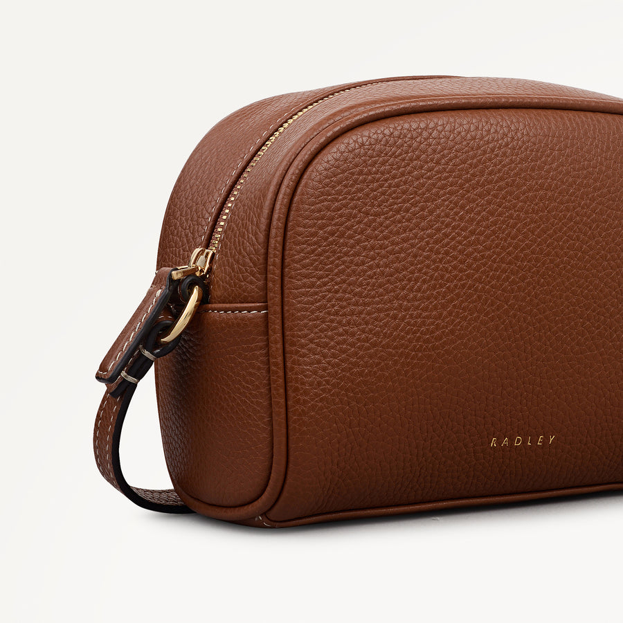 The Daily Small Zip Around Cross Body Cognac  - 113464