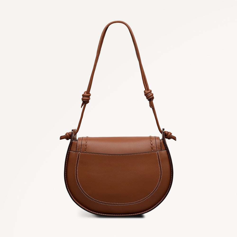 The Camden Medium Flapover Shoulder Cognac - 113467