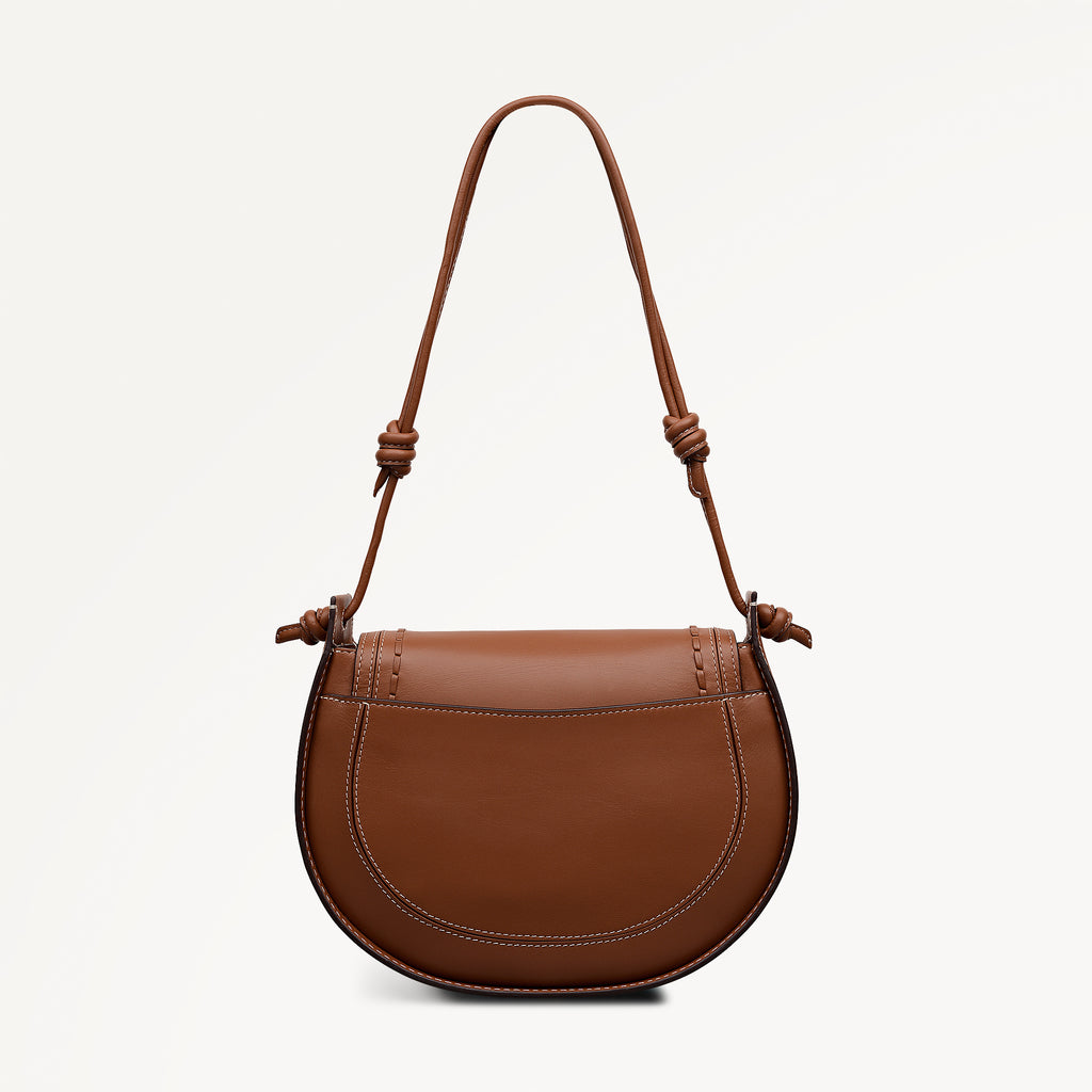 The Camden Medium Flapover Shoulder Cognac - 113467