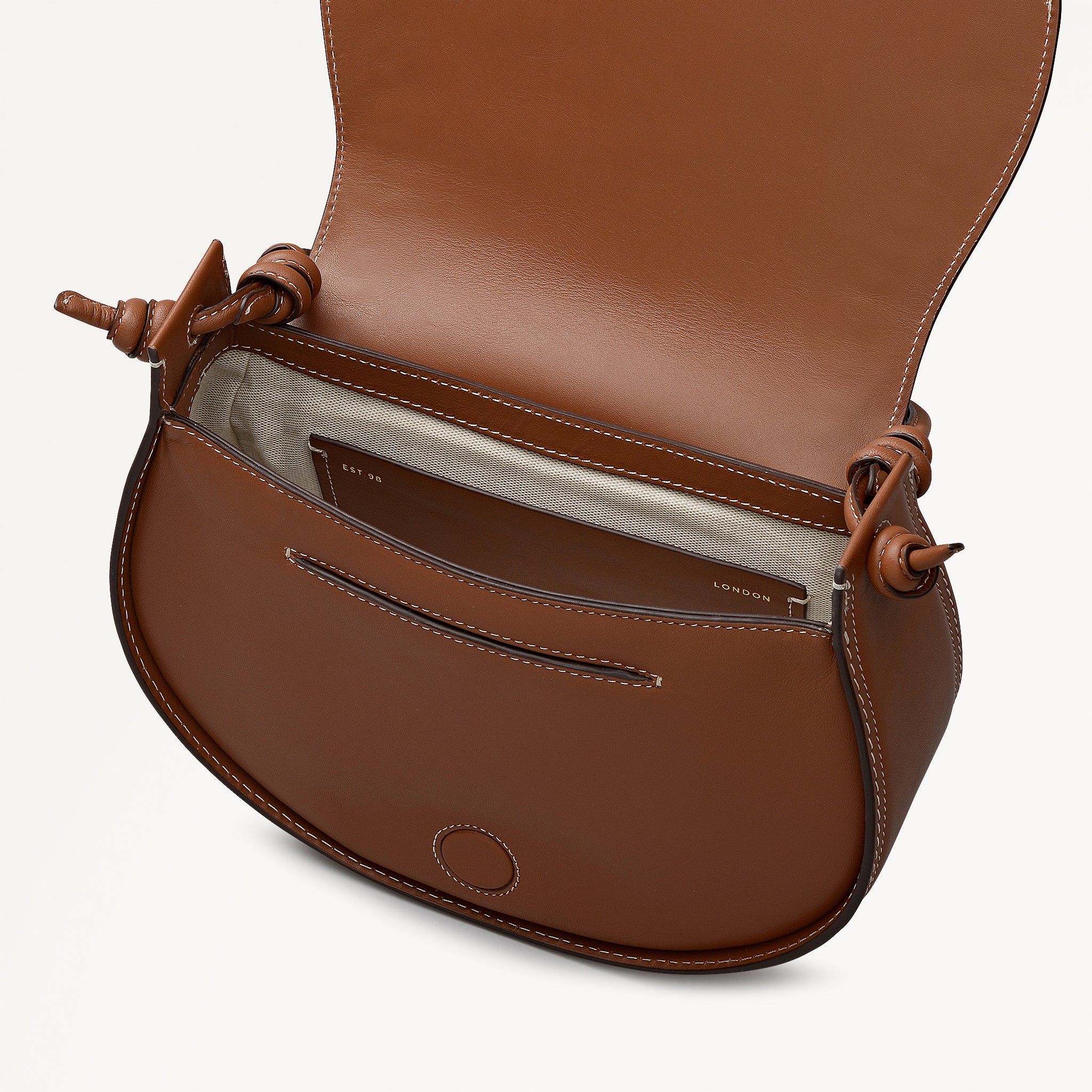 The Camden Medium Flapover Shoulder Cognac - 113467