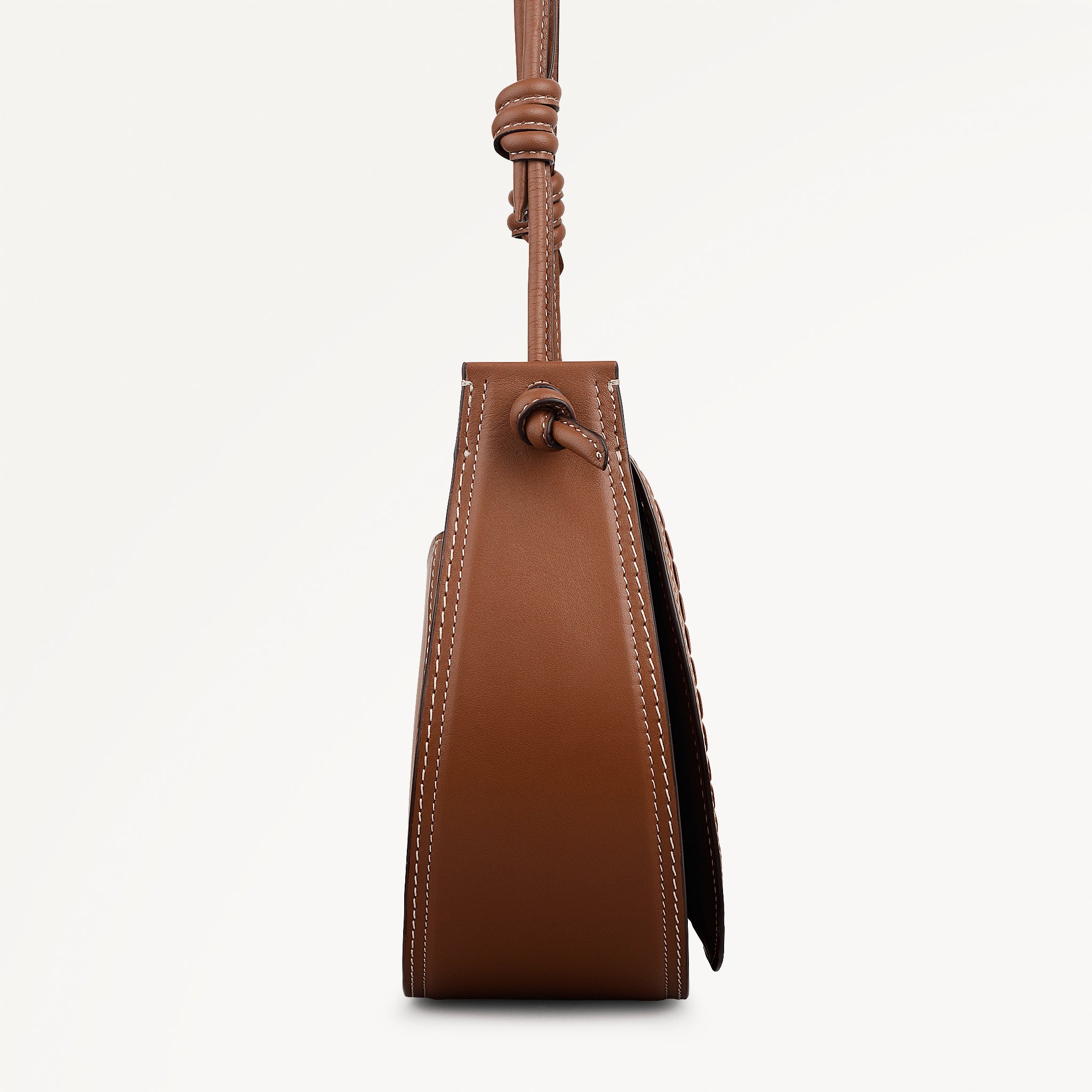 The Camden Medium Flapover Shoulder Cognac - 113467