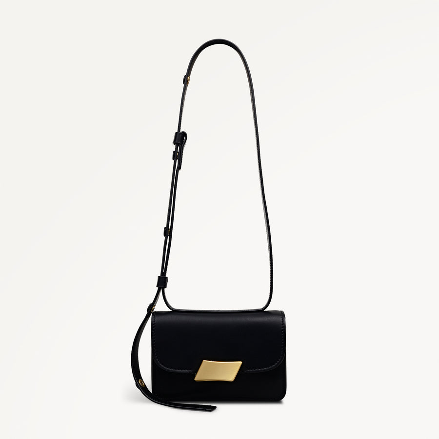 The Belsize Mini Flapover Cross Body Black - 113477