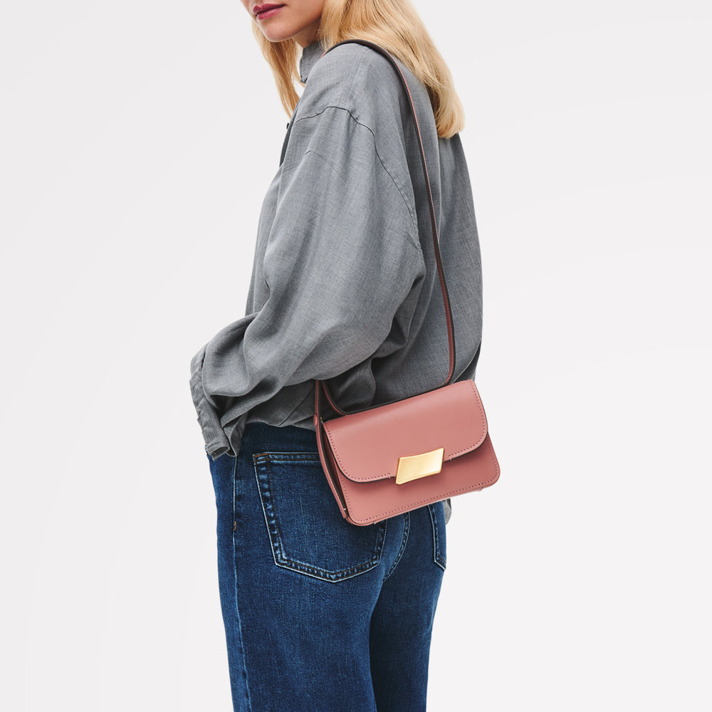 The Belsize Mini Flapover Cross Body Carnation - 113478