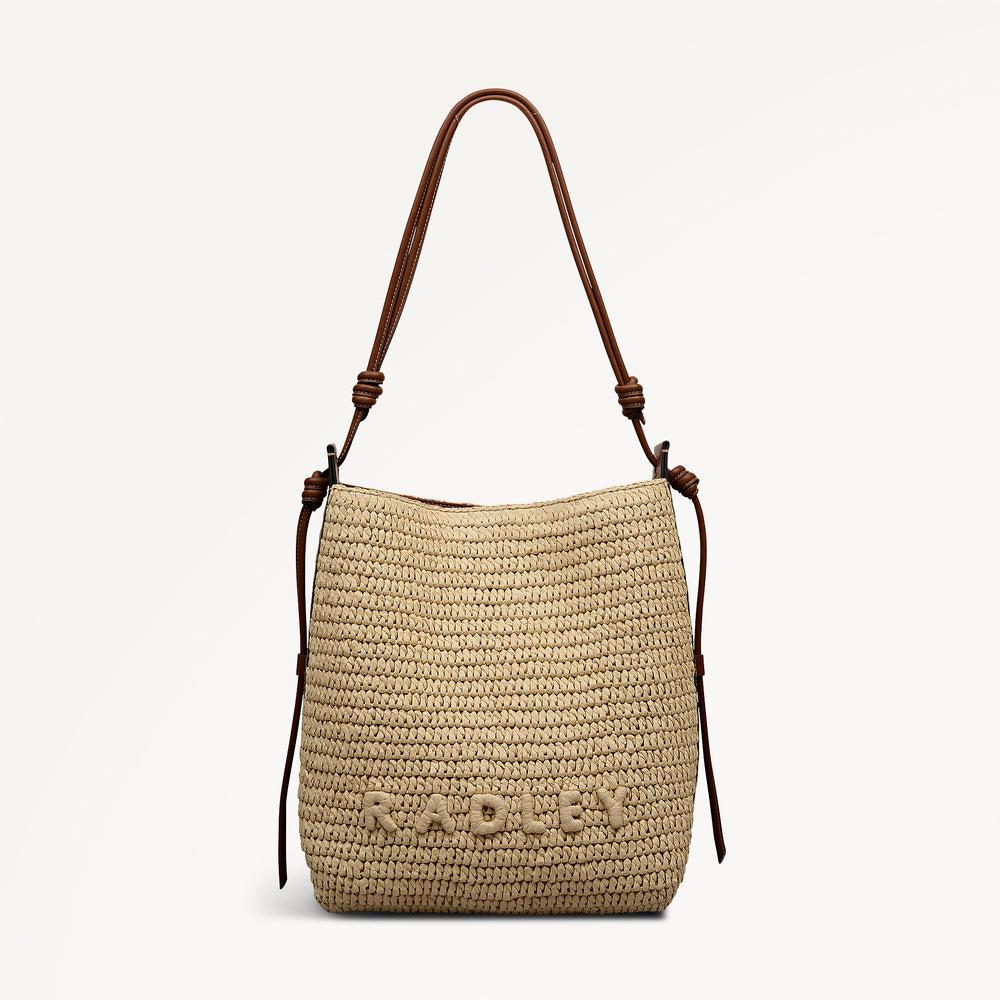 The Camden - Raffia Medium Open Top Shoulder - RHF31503