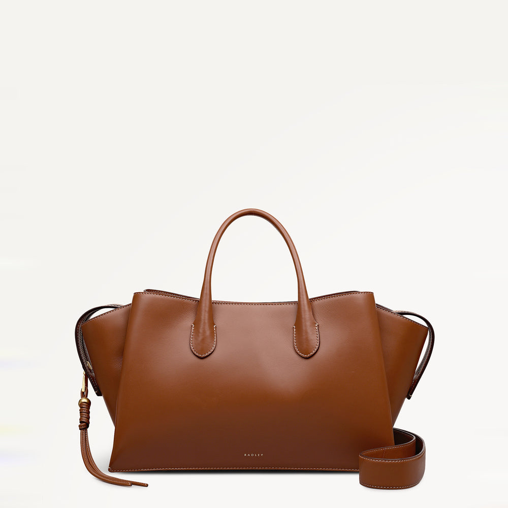 The Romilly Large Ziptop Grab Cognac - 113488