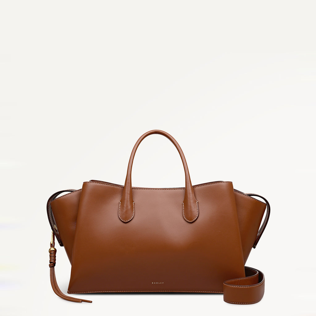The Romilly Large Ziptop Grab Cognac - 113488