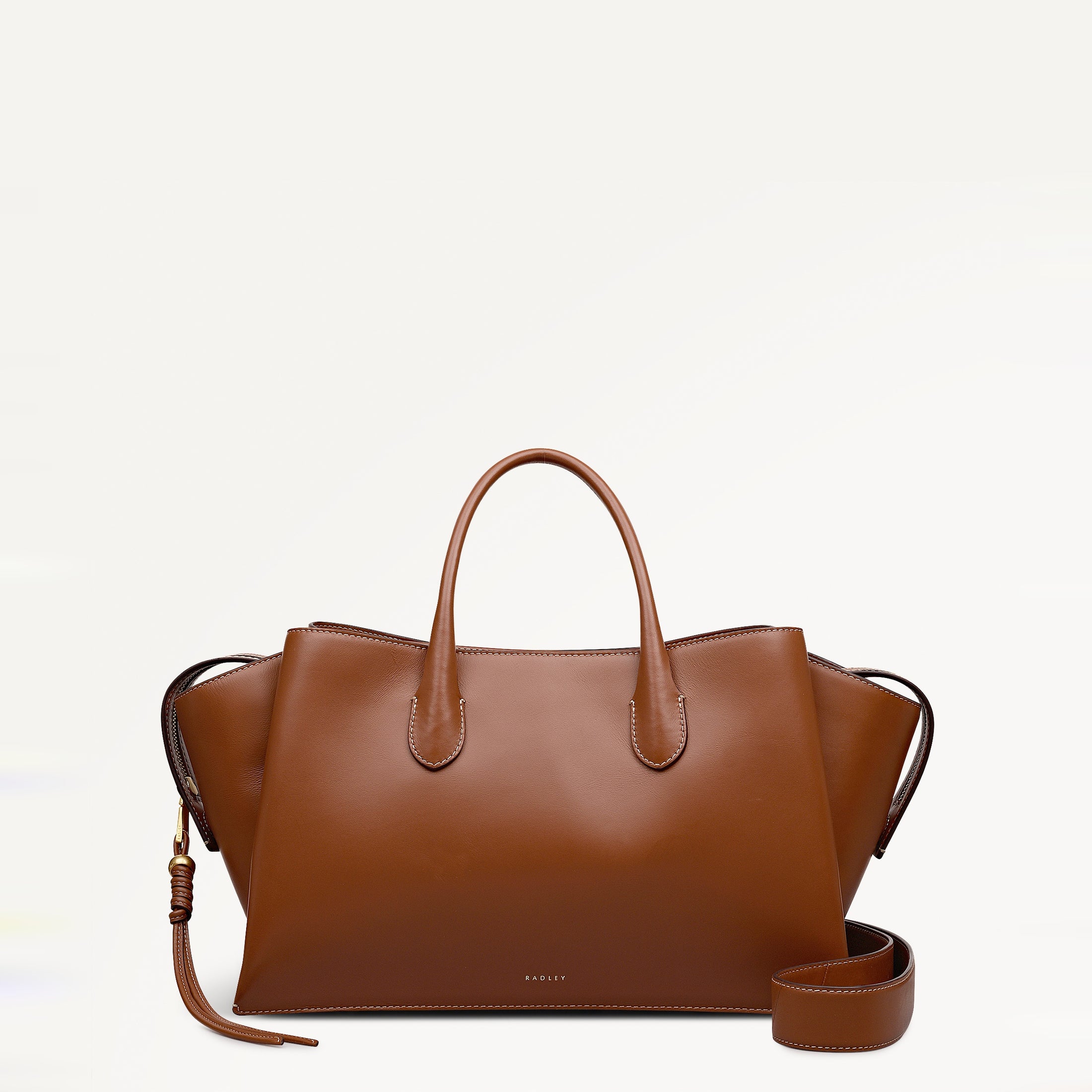 The Romilly Large Ziptop Grab Cognac - 113488
