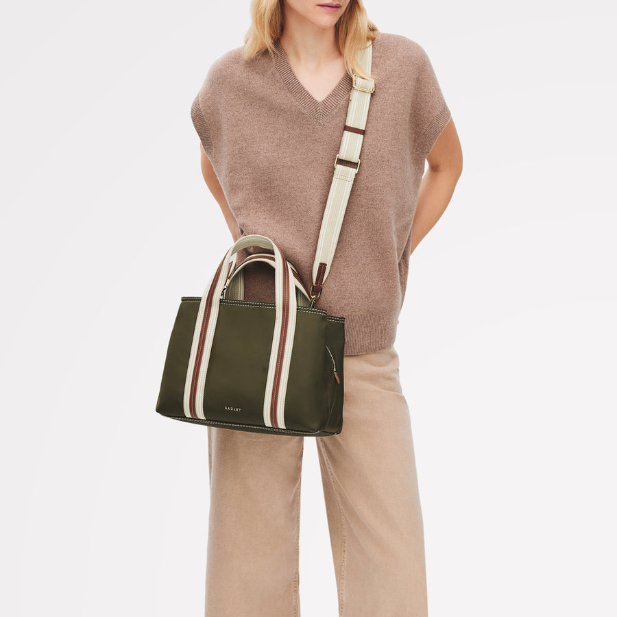 Halley Row Medium Ziptop Grab Olive - 113492