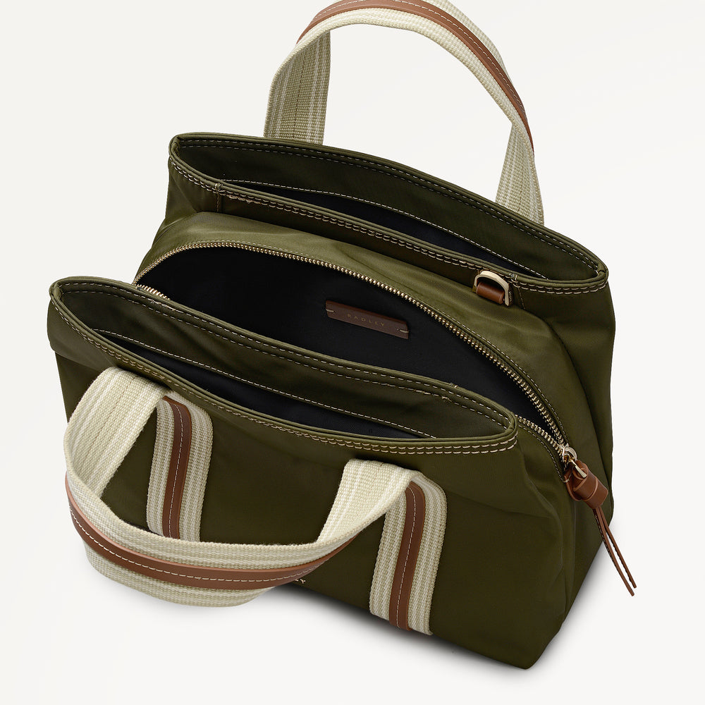 Halley Row Medium Ziptop Grab Olive - 113492