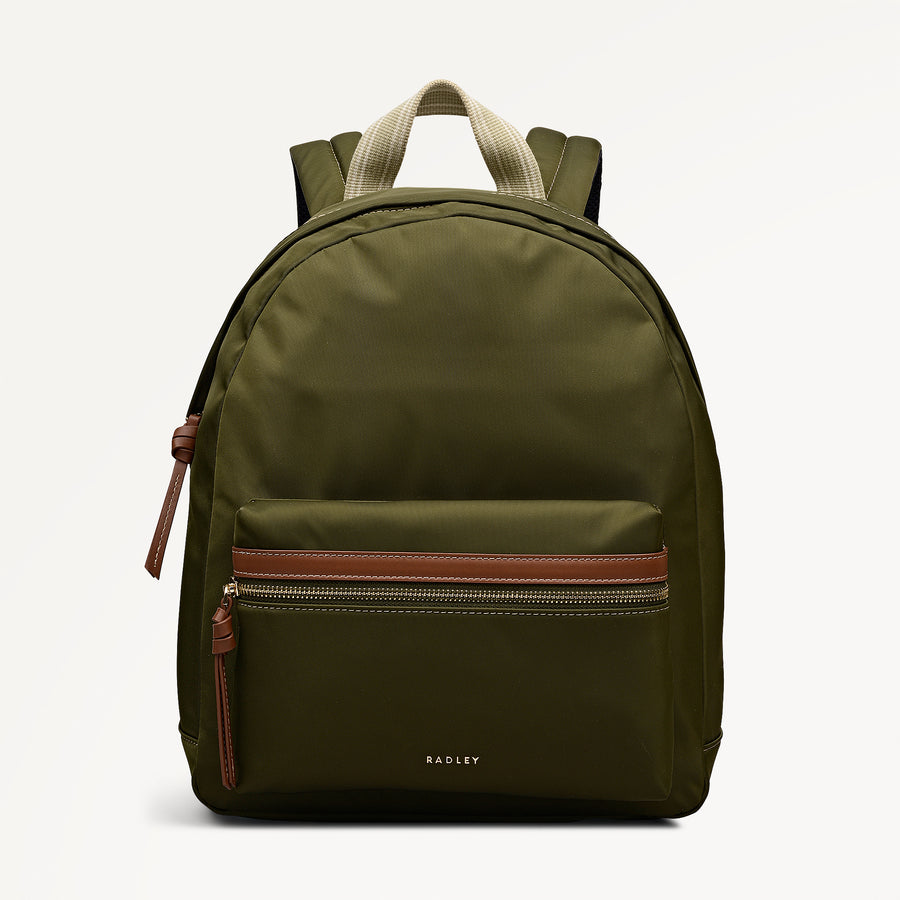 Halley Row Medium Ziptop Backpack Olive - 113494