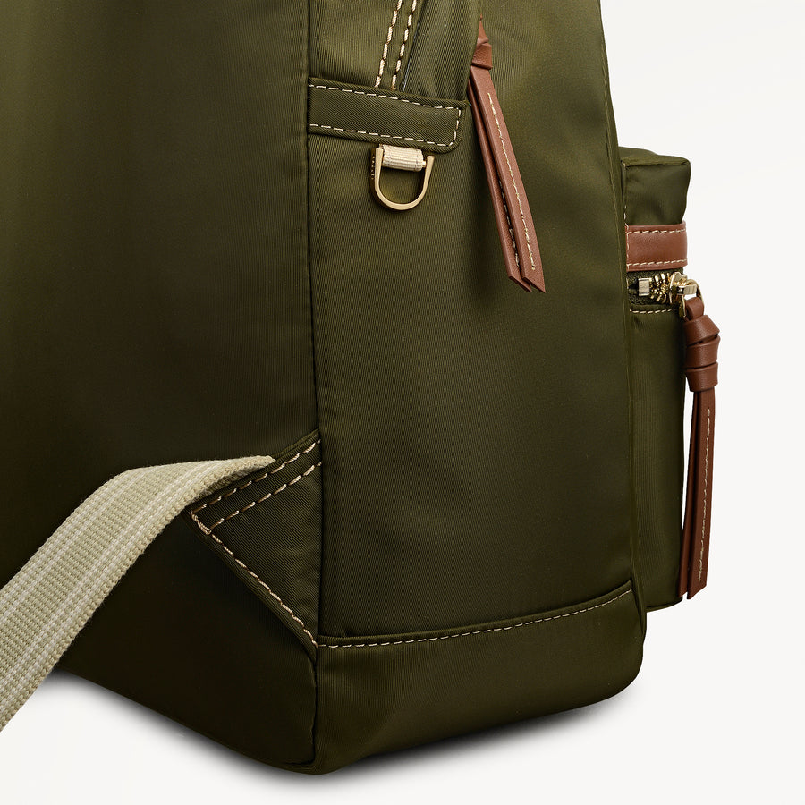 Halley Row Medium Ziptop Backpack Olive - 113494
