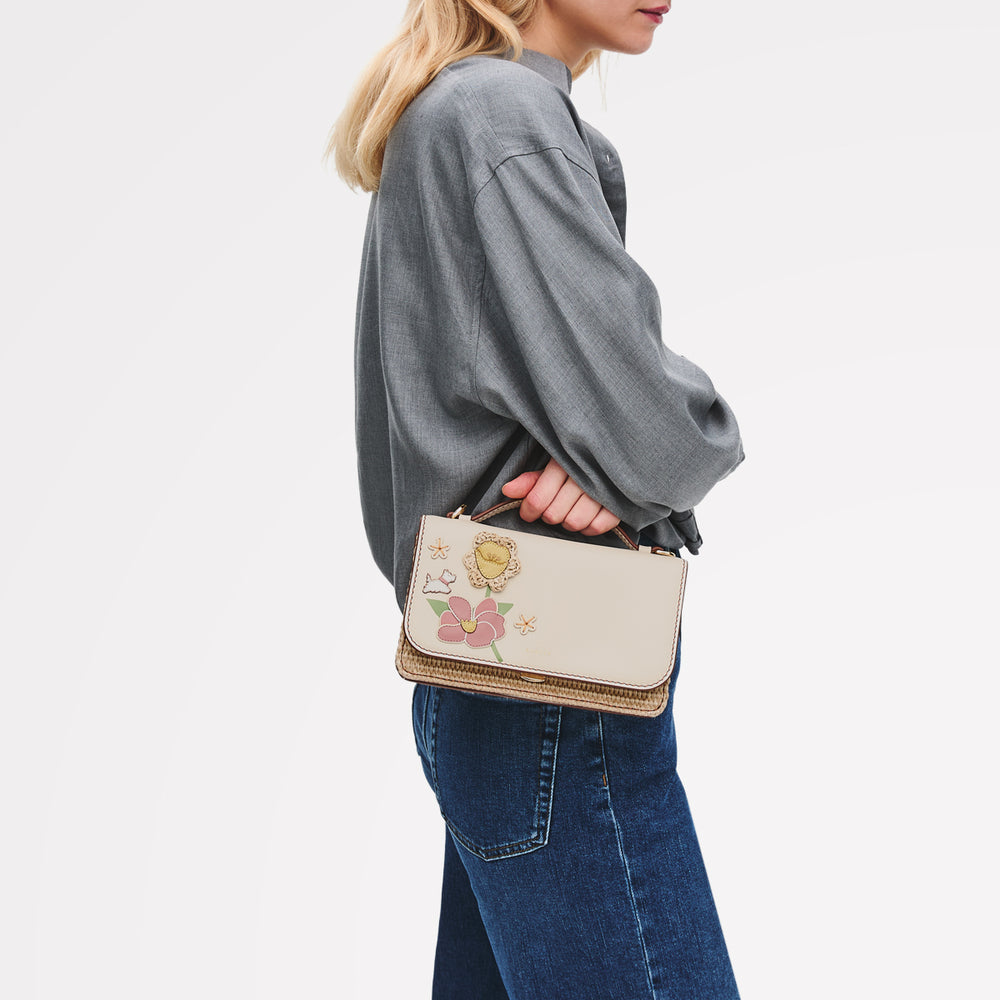 Spring Blooms Medium Flapover Cross Body Salt - 113503