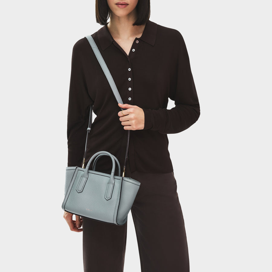 The Amelie Small Ziptop Satchel Steel - 113510
