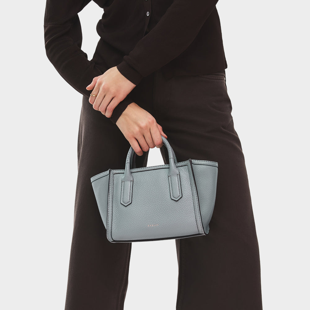 The Amelie Small Ziptop Satchel Steel - 113510