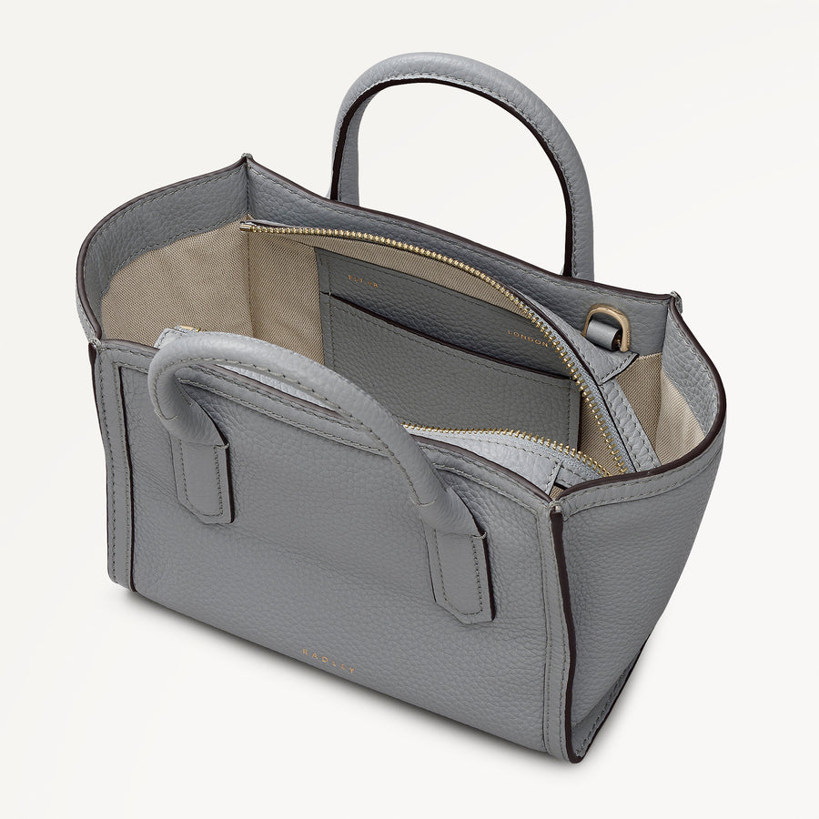 The Amelie Small Ziptop Satchel Steel - 113510