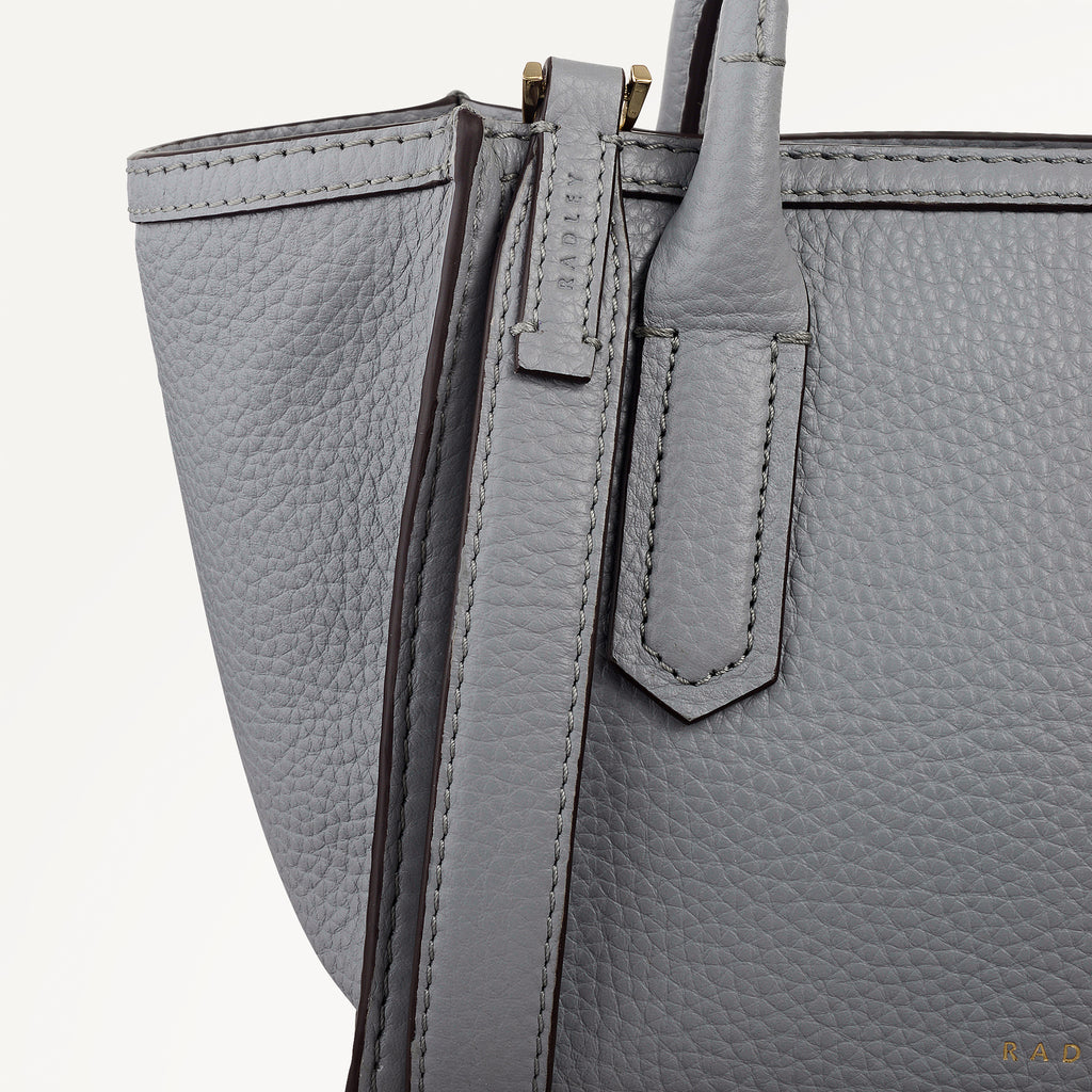 The Amelie Small Ziptop Satchel Steel - 113510