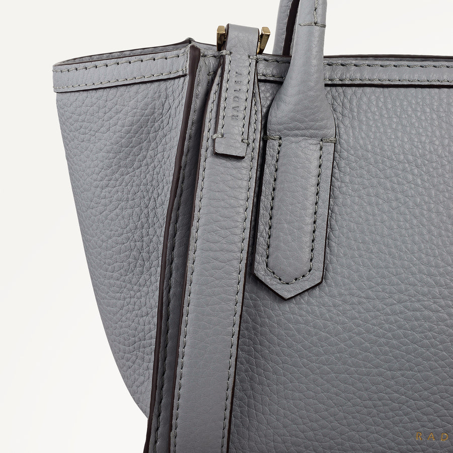 The Amelie Small Ziptop Satchel Steel - 113510