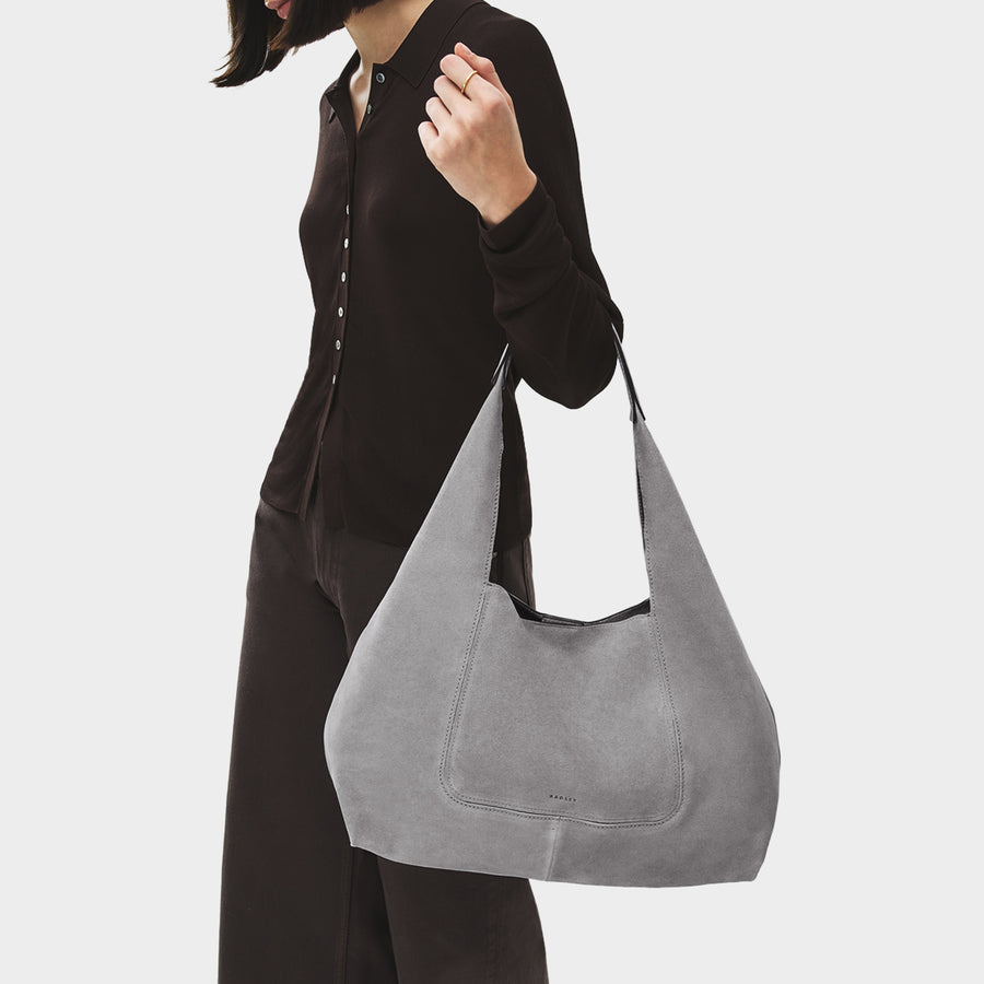 The Maudie Large Open Top Shoulder Steel - 113516