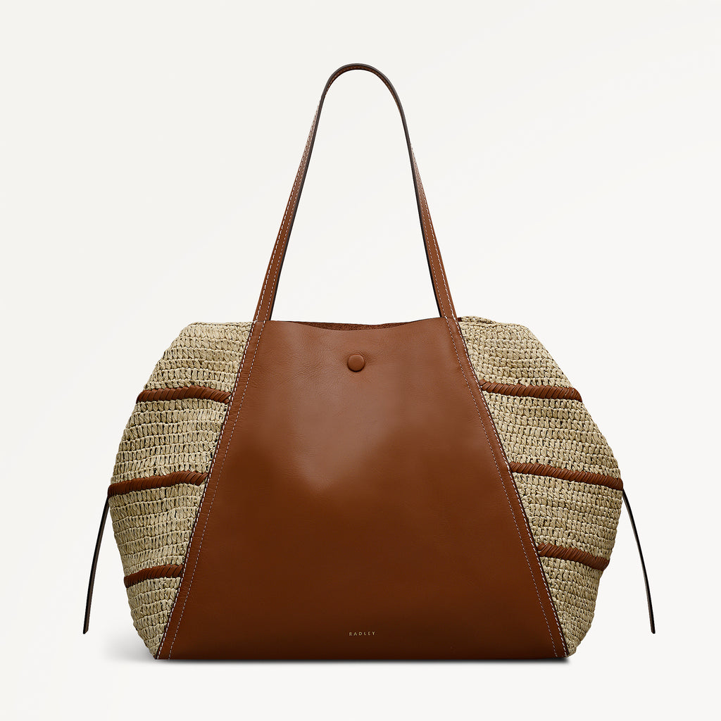 The Delphine - Raffia Extra Large Open Top Tote Natural - 113517
