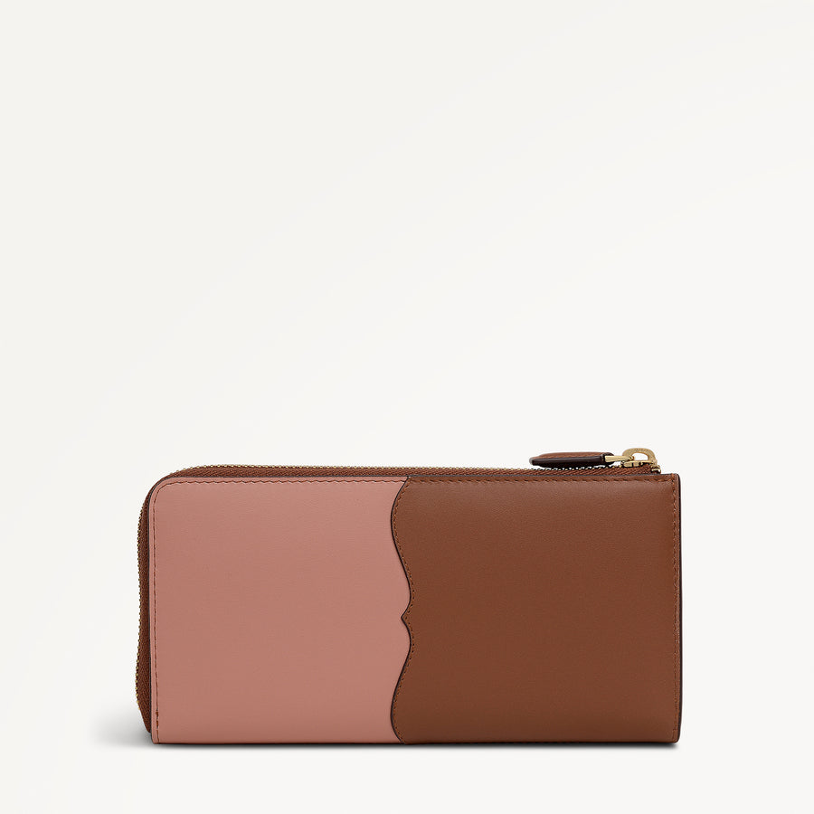 Chilworth Street - Cut Out Large Zip Around Wallet Carnation - 113536