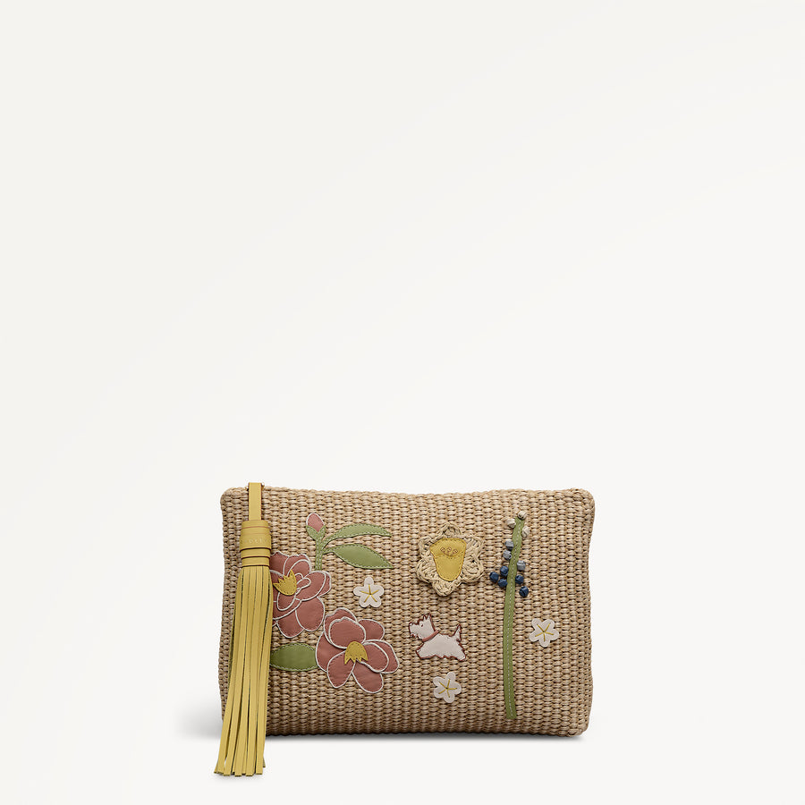 Spring Blooms Medium Ziptop Pouch Natural - 113541
